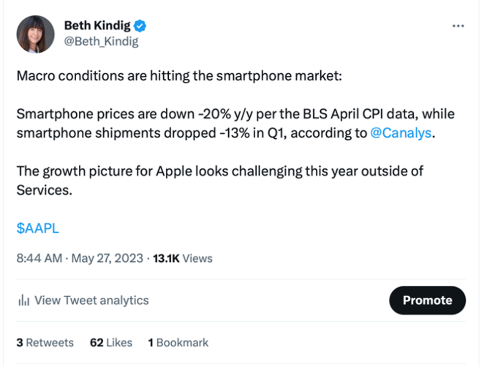 Beth's Twitter Post